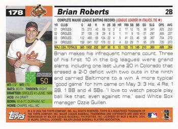 2005 Topps 1st Edition #178 Brian Roberts Back