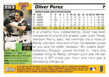 2005 Topps 1st Edition #253 Oliver Perez Back