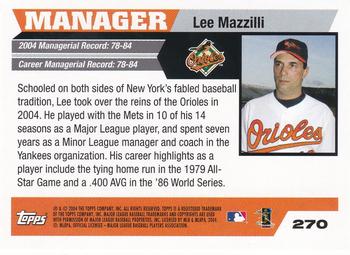 2005 Topps 1st Edition #270 Lee Mazzilli Back
