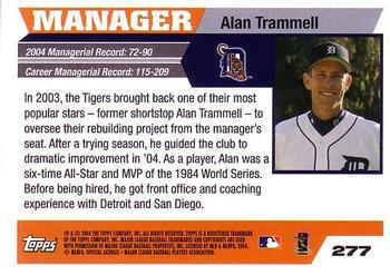 2005 Topps 1st Edition #277 Alan Trammell Back