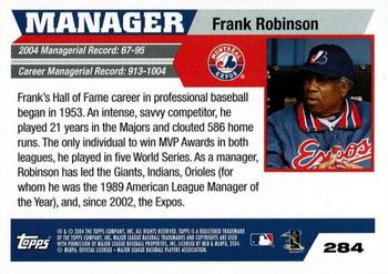 2005 Topps 1st Edition #284 Frank Robinson Back