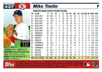 2005 Topps 1st Edition #437 Mike Timlin Back