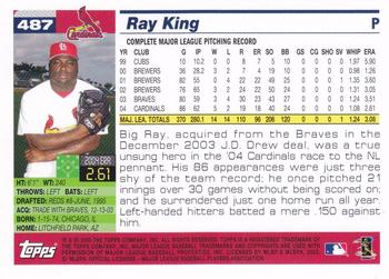 2005 Topps 1st Edition #487 Ray King Back