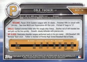 2019 Bowman - Chrome Prospects #BCP-16 Cole Tucker Back