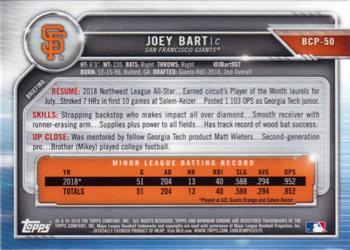 2019 Bowman - Chrome Prospects #BCP-50 Joey Bart Back