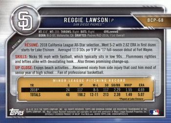 2019 Bowman - Chrome Prospects #BCP-68 Reggie Lawson Back