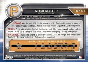 2019 Bowman - Chrome Prospects #BCP-133 Mitch Keller Back