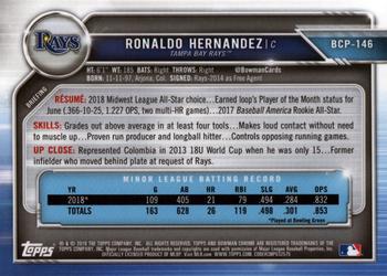 2019 Bowman - Chrome Prospects #BCP-146 Ronaldo Hernandez Back