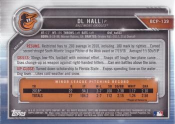 2019 Bowman - Chrome Prospects Atomic Refractor #BCP-139 DL Hall Back