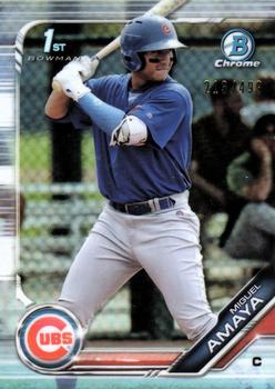 2019 Bowman - Chrome Prospects Refractor #BCP-35 Miguel Amaya Front