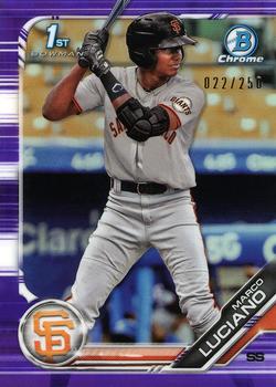 2019 Bowman - Chrome Prospects Purple Refractor #BCP-82 Marco Luciano Front