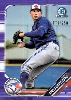 2019 Bowman - Chrome Prospects Purple Refractor #BCP-99 Nate Pearson Front
