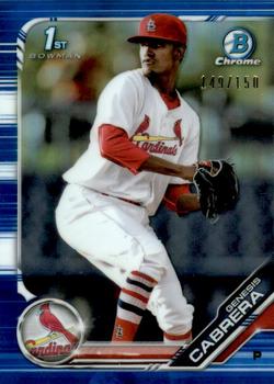 2019 Bowman - Chrome Prospects Blue Refractor #BCP-142 Genesis Cabrera Front