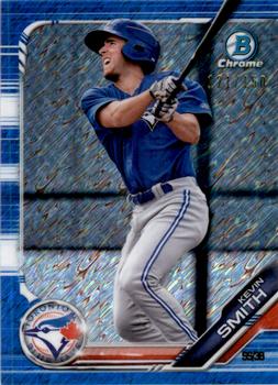 2019 Bowman - Chrome Prospects Blue Shimmer Refractor #BCP-58 Kevin Smith Front