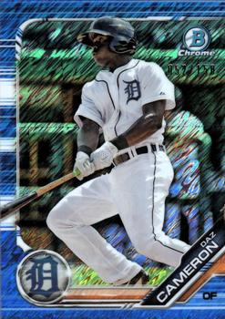 2019 Bowman - Chrome Prospects Blue Shimmer Refractor #BCP-86 Daz Cameron Front