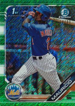 2019 Bowman - Chrome Prospects Green Shimmer Refractor #BCP-107 Ronny Mauricio Front