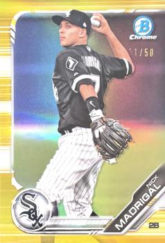 2019 Bowman - Chrome Prospects Gold Refractor #BCP-63 Nick Madrigal Front