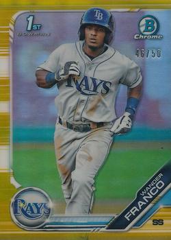 2019 Bowman - Chrome Prospects Gold Refractor #BCP-100 Wander Franco Front