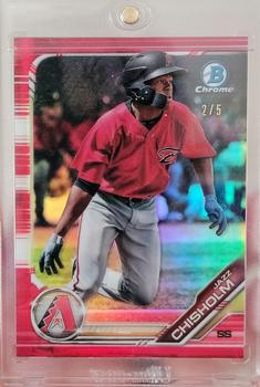 2019 Bowman - Chrome Prospects Red Refractor #BCP-61 Jazz Chisholm Front