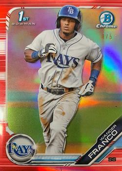 2019 Bowman - Chrome Prospects Red Refractor #BCP-100 Wander Franco Front
