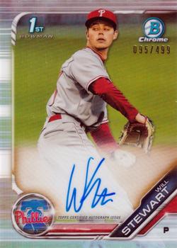 2019 Bowman - Chrome Prospect Autographs Refractor #CPA-WS Will Stewart Front