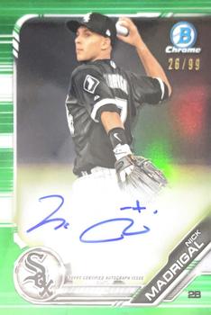 2019 Bowman - Chrome Prospect Autographs Green Refractor #CPA-NM Nick Madrigal Front