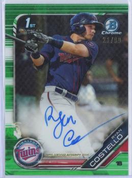2019 Bowman - Chrome Prospect Autographs Green Refractor #CPA-RC Ryan Costello Front
