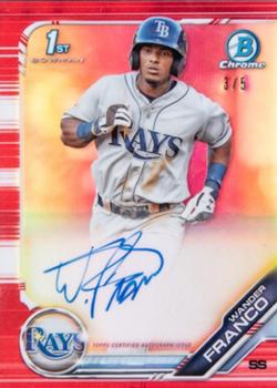 2019 Bowman - Chrome Prospect Autographs Red Refractor #CPA-WF Wander Franco Front