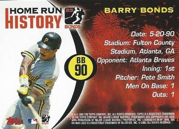 2005 Topps - Barry Bonds Home Run History #BB 90 Barry Bonds Back