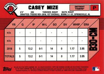 2019 Bowman - 30th Anniversary Bowman #B30-CM Casey Mize Back