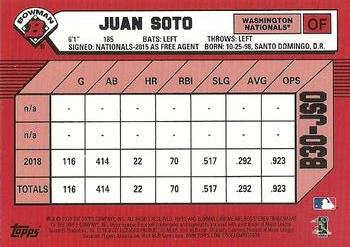 2019 Bowman - 30th Anniversary Bowman #B30-JSO Juan Soto Back