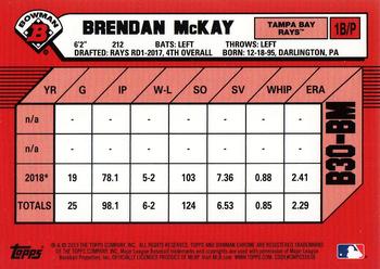 2019 Bowman - 30th Anniversary Bowman #B30-BM Brendan McKay Back
