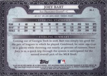 2019 Bowman - Bowman Sterling Continuity #BS-2 Joey Bart Back