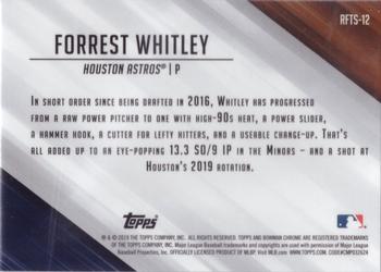 2019 Bowman - Ready for the Show #RFTS-12 Forrest Whitley Back