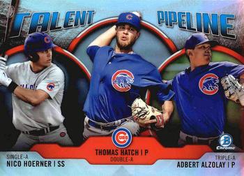 2019 Bowman - Talent Pipeline #TP-CHI Nico Hoerner / Thomas Hatch / Adbert Alzolay Front
