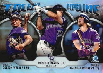 2019 Bowman - Talent Pipeline #TP-COL Colton Welker / Roberto Ramos / Brendan Rodgers Front