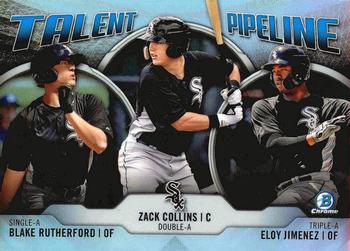 2019 Bowman - Talent Pipeline #TP-CWS Blake Rutherford / Zack Collins / Eloy Jimenez Front