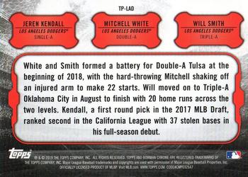 2019 Bowman - Talent Pipeline #TP-LAD Jeren Kendall / Mitchell White / Will Smith Back