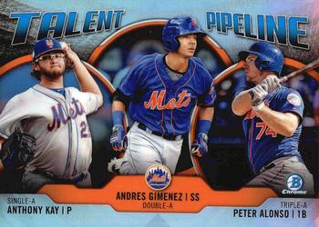 2019 Bowman - Talent Pipeline #TP-NYM Anthony Kay / Andres Gimenez / Peter Alonso Front