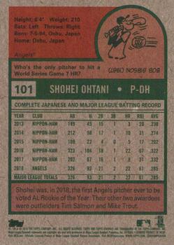 2019 Topps Archives #101 Shohei Ohtani Back