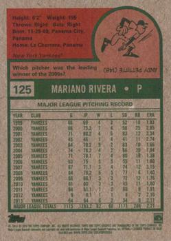 2019 Topps Archives #125 Mariano Rivera Back