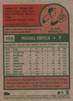 2019 Topps Archives #155 Michael Kopech Back