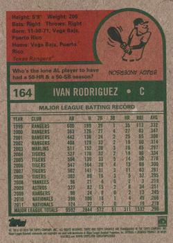 2019 Topps Archives #164 Ivan Rodriguez Back