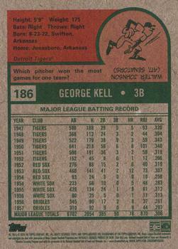 2019 Topps Archives #186 George Kell Back