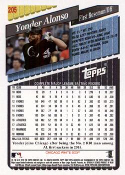 2019 Topps Archives #205 Yonder Alonso Back