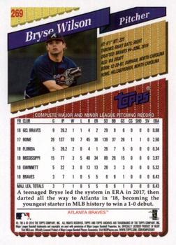 2019 Topps Archives #269 Bryse Wilson Back