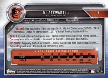 2019 Bowman Chrome #9 DJ Stewart Back