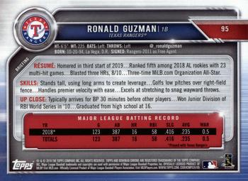 2019 Bowman Chrome #95 Ronald Guzman Back