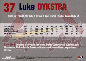 2018 Grandstand Springfield Cardinals #NNO Luke Dykstra Back