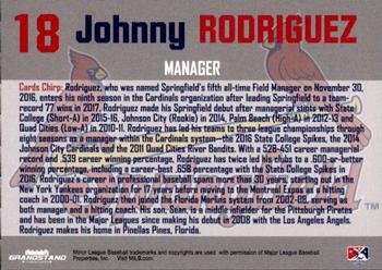 2018 Grandstand Springfield Cardinals #NNO Johnny Rodriguez Back